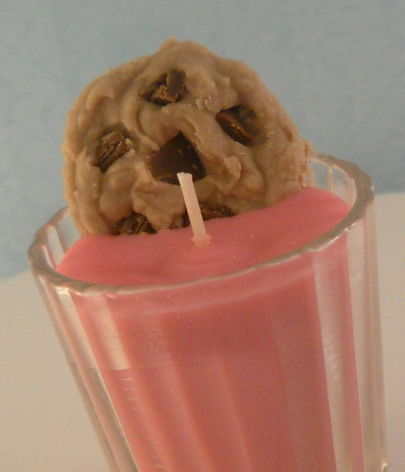 Strawberry Cookies and Milk Candle Soy wax Votive