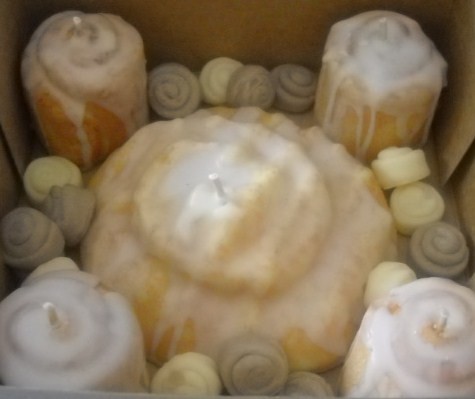 Cinnamon Bun Sampler Box made with all natural soy wax