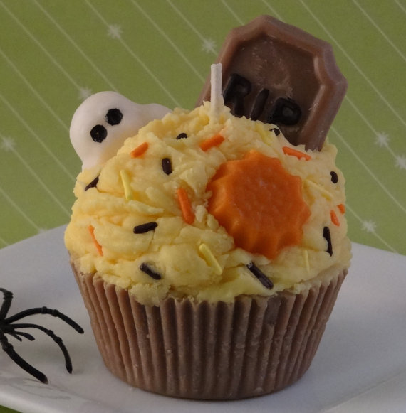 Halloween Cupcake Soy Candle Candy Corn Scented
