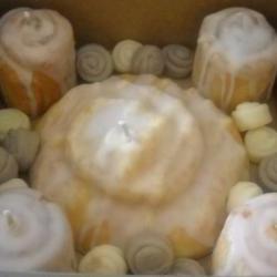 Cinnamon Bun Sampler Box made with all natural soy wax