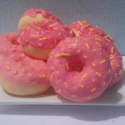 8 Donut Candle Tart Melts Pink Lemonade Scented Soy Wax